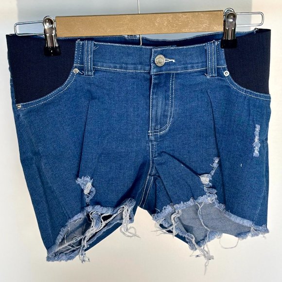 Sexy Mama Maternity Set Denim Shorts & Mama Black T-shirt Size: 2-6 - Picture 6 of 15